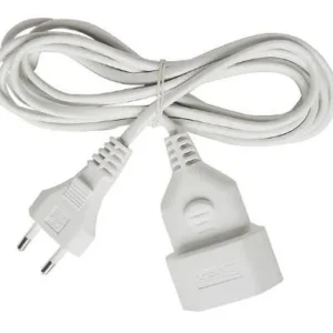 Brennenstuhl maadoittamaton jatkokaapeli, suora CEE 7/16 (Europlug) Euro-pistorasiaan, 5m, Valkoinen