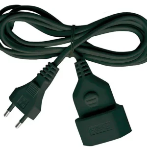 Brennenstuhl maadoittamaton jatkokaapeli, suora CEE 7/16 (Europlug) Euro-pistorasiaan, 5m, Musta