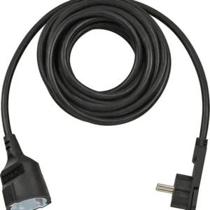 Brennenstuhl jatkokaapeli kulmaliittimellä, 5m, Musta