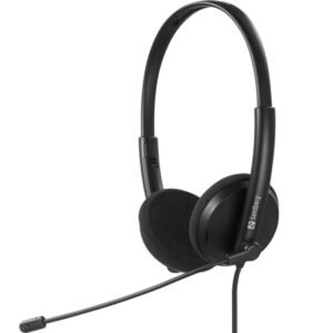 Sandberg Office USB-C -kuulokkeet mikrofonilla, Musta