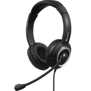 Sandberg Chat USB-C -kuulokkeet mikrofonilla, Musta