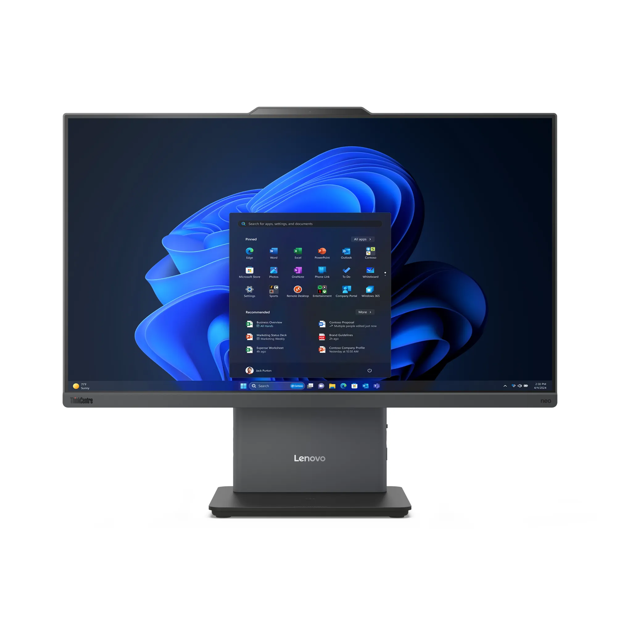 Lenovo ThinkCentre Neo 50a. 23.8" FHD, Intel Core i5-13420H, 16 Gt RAM, 512 Gt SSD, Windows 11 Pro