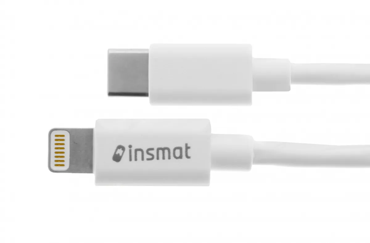 Insmat USB-C - Lightning -kaapeli, 1,5 m, Valkoinen