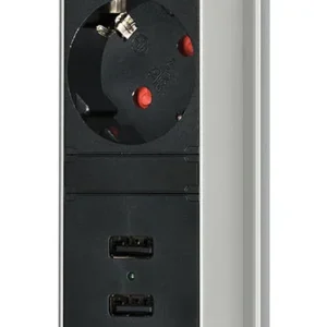 Brennenstuhl Tower Power pöytämalli 3 x CEE 7/4, 2 USB