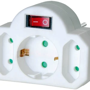 Brennenstuhl virtapaneeli, 1xCEE 7/4, 2xIEC 60906, virrankatkaisija, valkoinen