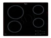 Whirlpool AKT 801/NE, Musta, Kiinteä, 58 cm, Keittoalueinduktioliesi, Keraaminen, 4 alue(tta)