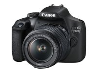 Canon EOS 2000D + EF-S 18-55mm f/3.5-5.6 III, 24,1 MP, 6000 x 4000 pikseliä, CMOS, Full HD, Musta