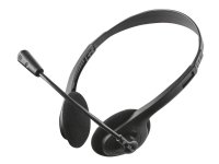 Trust 21665, Langallinen, Puhelut/Musiikki, 70 - 20000 Hz, 75 g, Kuulokkeet, Musta