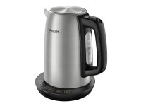 Philips Avance Collection HD9359/90 Vedenkeitin, lämpötilansäätö, 1,7 L, 2200 W, Musta, Metallinen, Ruostumaton teräs, Veden tason ilmaisin, Ylikuumenemissuoja