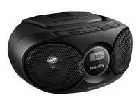Philips CD Soundmachine -soitin AZ215B/12, Digitaalinen, FM, CD, CD-R, CD-RW, Pikakelaus, Pikakelaus (reverse), Next, Edellinen, Toista, Sekoita, 3 W, Musta