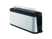 Tefal TL4308, 2 viipale(i)ta, Musta, Ruostumaton teräs, Ruostumaton teräs, Painikkeet, Rotaatio, 1000 W