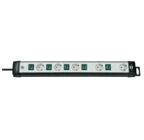 Brennenstuhl Premium Line Technics, virtapaneeli, 5xCEE 7/4, 1xCEE 7/7, musta/valkoinen
