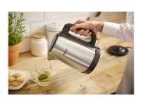 Philips Daily Collection HD9350/90 Metallinen vedenkeitin, jousitettu kansi, merkkivalo, 1,7 L, 2200 W, Ruostumaton teräs, Ruostumaton teräs, Polypropeeni (PP), Veden tason ilmaisin, Johdoton