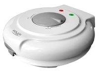 Adler vohvelikone AD 3038 1500 W, Leivonnaisten määrä 1, Jäätelö, valkoinen