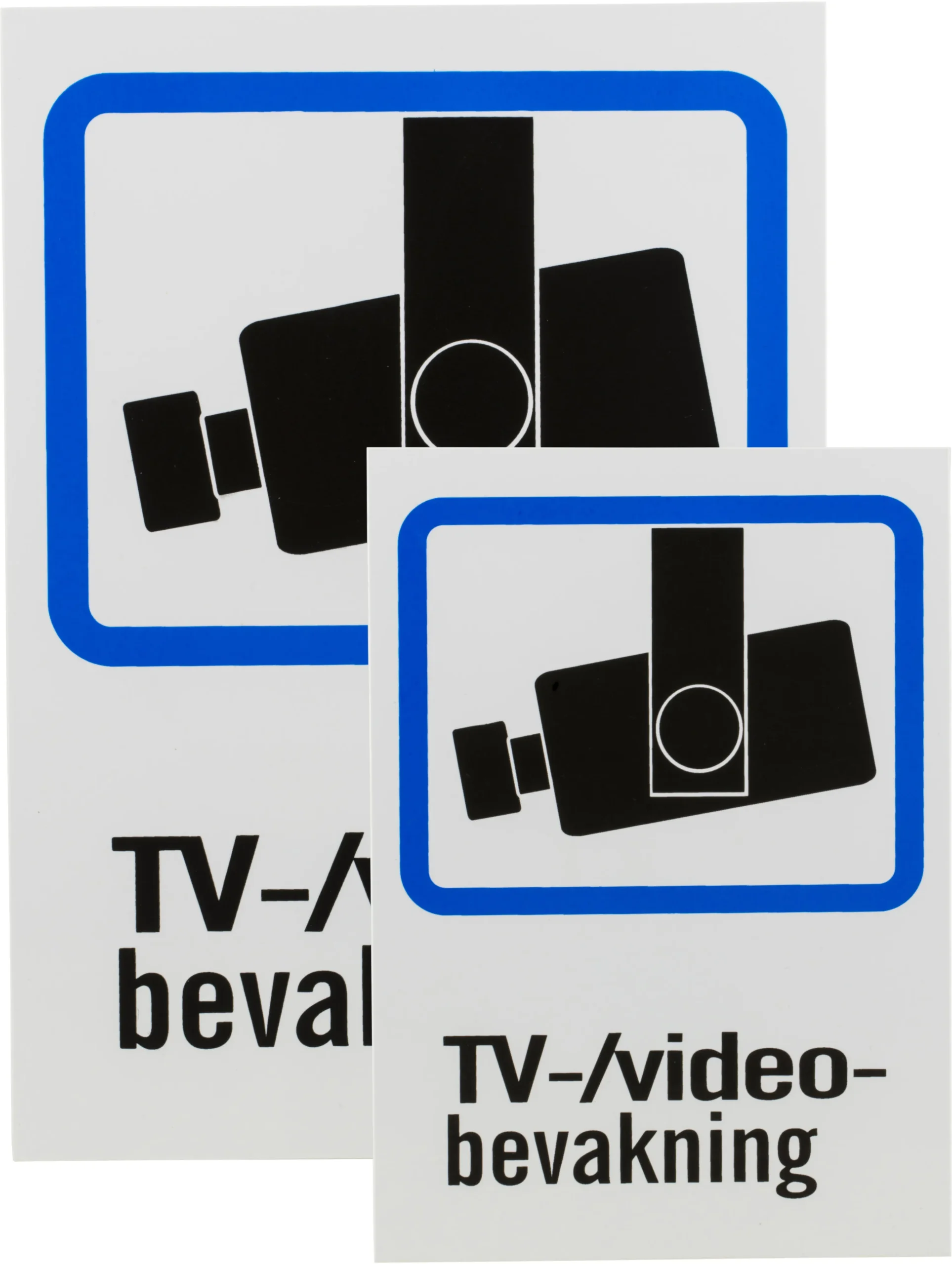 DELTACO Muovikilpi "TV/Videobevakning", 1xA4 ja 1xA5 pakkauksessa,