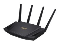 ASUS RT-AX58U - Trådløs-reititin - 4-porttinen kytkin - GigE - 802.11a/b/g/n/ac/ax - Dual Band