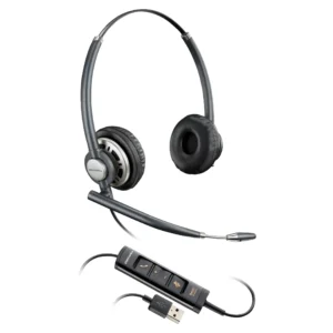 Poly Encorepro HW725 -kuulokkeet, Musta, Hopea