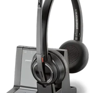 Poly W8220/A, UC -langattomat kuulokkeet, Musta