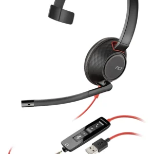 Poly Blackwire 5210 -kuulokkeet, Musta