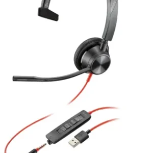 Plantronics Poly Blackwire 3315 -kuuloke mikrofonilla