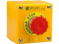 Ohjausriipuksen ohjauspainike (B) turvallisuuslukitus sienipainike ENERGY STOP SP22K1-8-1