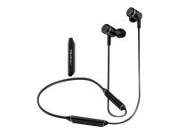 Qoltec - Øreproptelefoner med mik. - i øret - Bluetooth - trådløs - sort
