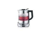 Severin WK 3473, 1 L, 2200 W, Ruostumaton teräs, Läpinäkyvä, Lasi, Ruostumaton teräs, Säädettävä termostaatti, Veden tason ilmaisin