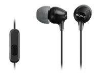 Sony MDR-EX15AP, Langallinen, 8 - 22000 Hz, Puhelut/Musiikki, 3 g, Kuulokkeet, Musta
