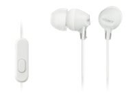 Sony MDR-EX15AP - EX-sarja - øreproptelefoner med mik. - i øret - kabling - 3,5 mm jackstik - hvid