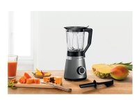 Bosch MMB6172S, Pöydällä pidettävä tehosekoitin, 1 m, 1200 W, Musta, Ruostumaton teräs