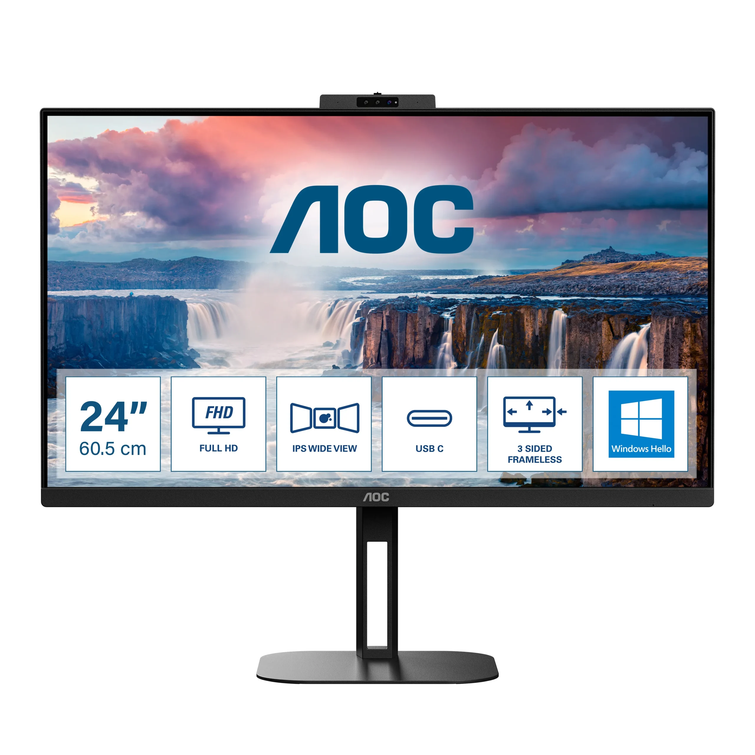 AOC 24V5CW/BK 24" Full HD, USB-C, IPS -näyttö