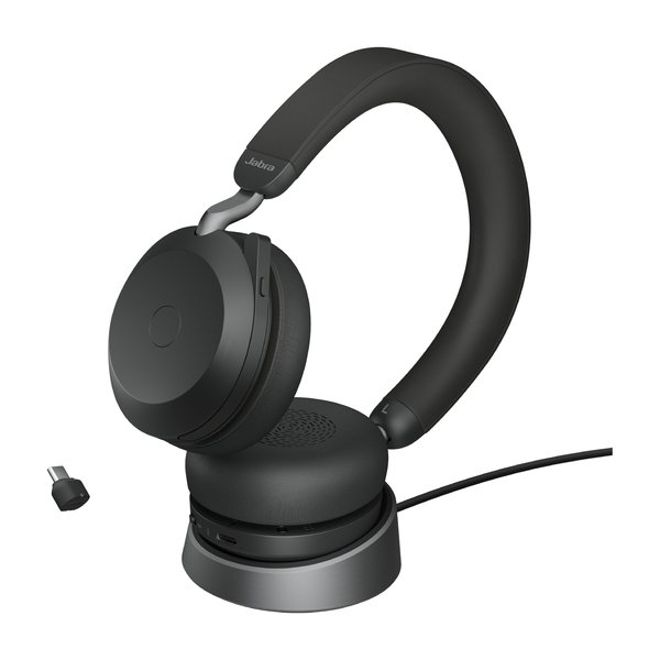 Jabra Evolve2 75 L380c UC -langattomat kuulokkeet + latausasema