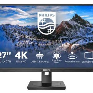 Philips 27" P-Line 279P1, 4K UHD, USB-C, IPS -näyttö ja USB-C-telakka