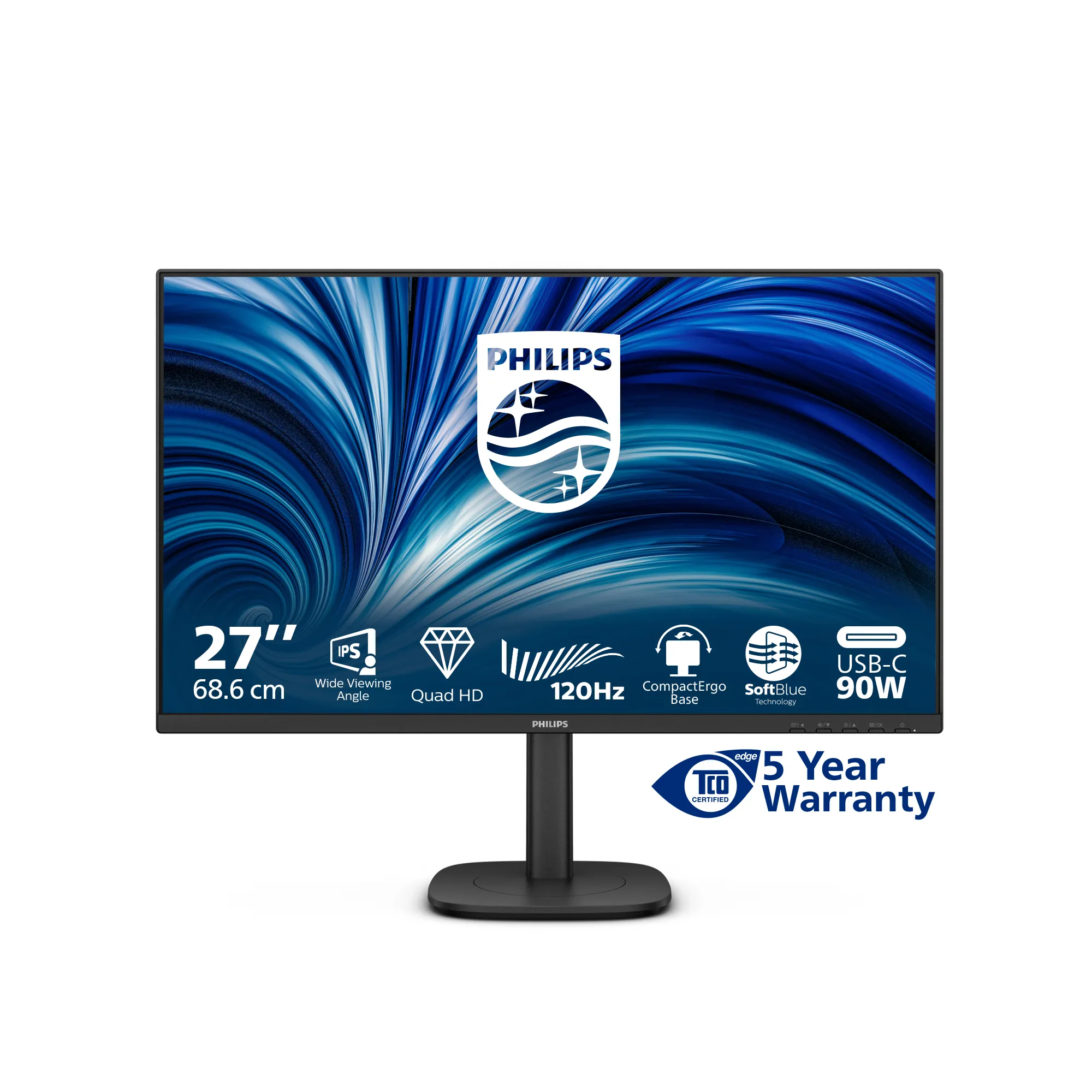 Philips 27" 27B2U3601/00 QHD, IPS -näyttö