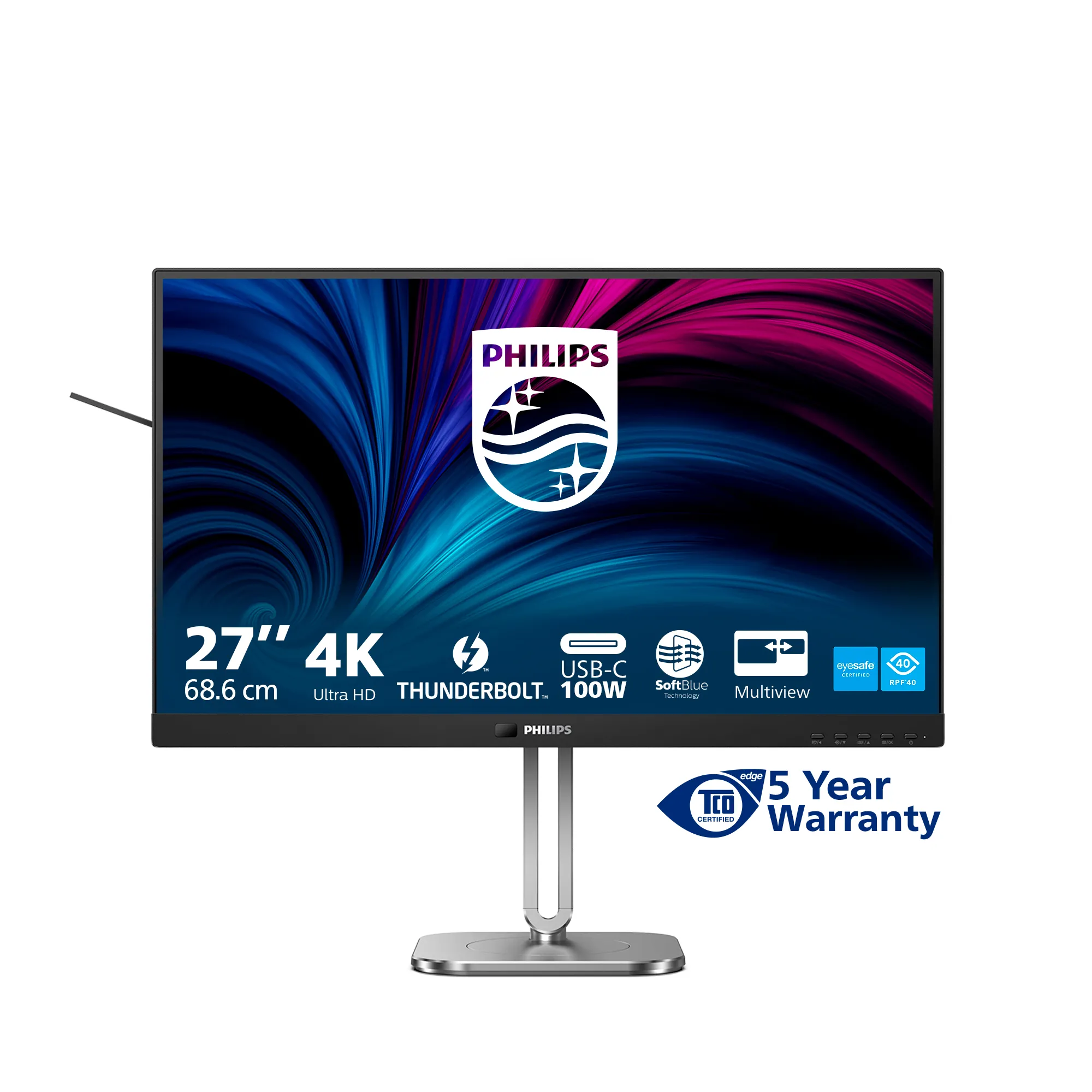 Philips 27" 6000 series 27B2U6903/00 4K UHD, USB-C, IPS -näyttö