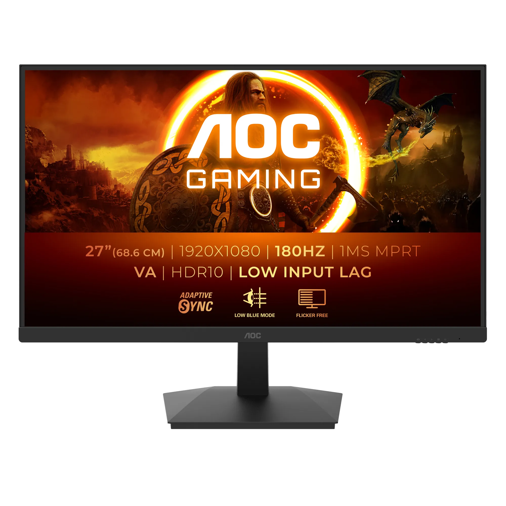 AOC 27" G1 27G15N2 Full HD, Fast VA -pelinäyttö