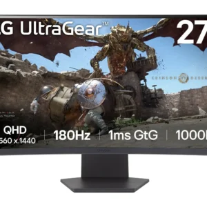 LG 27" UltraGear 27GS60QC-B QHD, VA -kaareva pelinäyttö