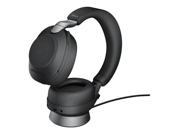 Jabra Evolve2 85 UC Stereo -langattomat kuulokkeet mikrofonilla + latausteline