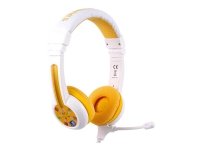 BuddyPhones School+, Langallinen & langaton, Puhelut/Musiikki, 20 - 20000 Hz, 147 g, Kuulokkeet, Valkoinen, Keltainen
