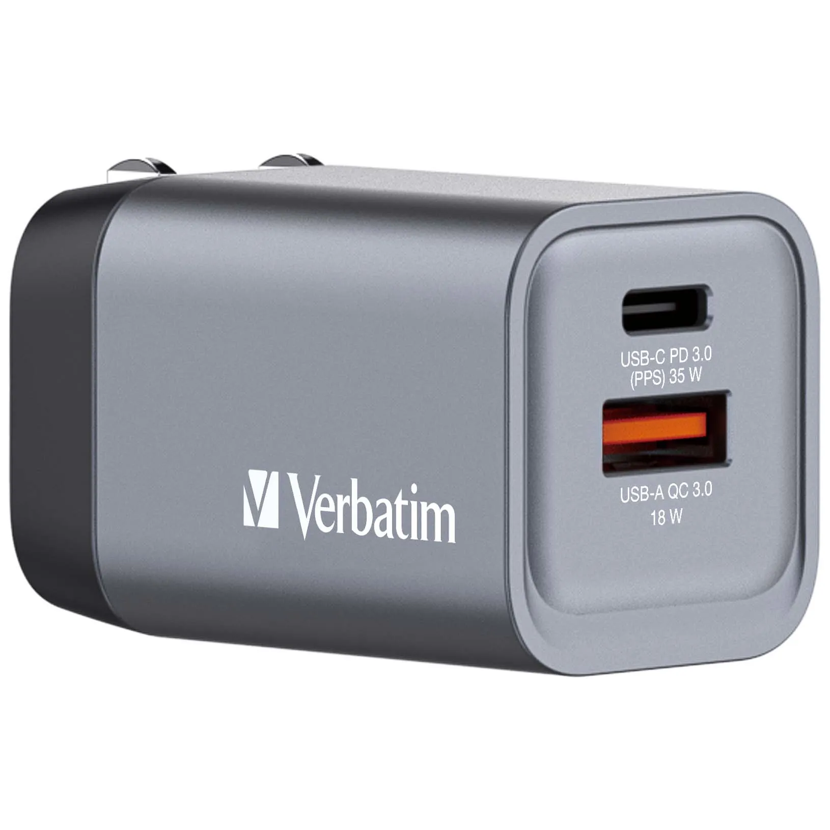 Verbatim GNC-35 GaN Charger 2-Port, 35W, USB-A/USB-C -virtalähde