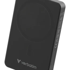 Verbatim Charge n Go Magnetic Wireless -varavirtalähde, 10000 mAh, Musta