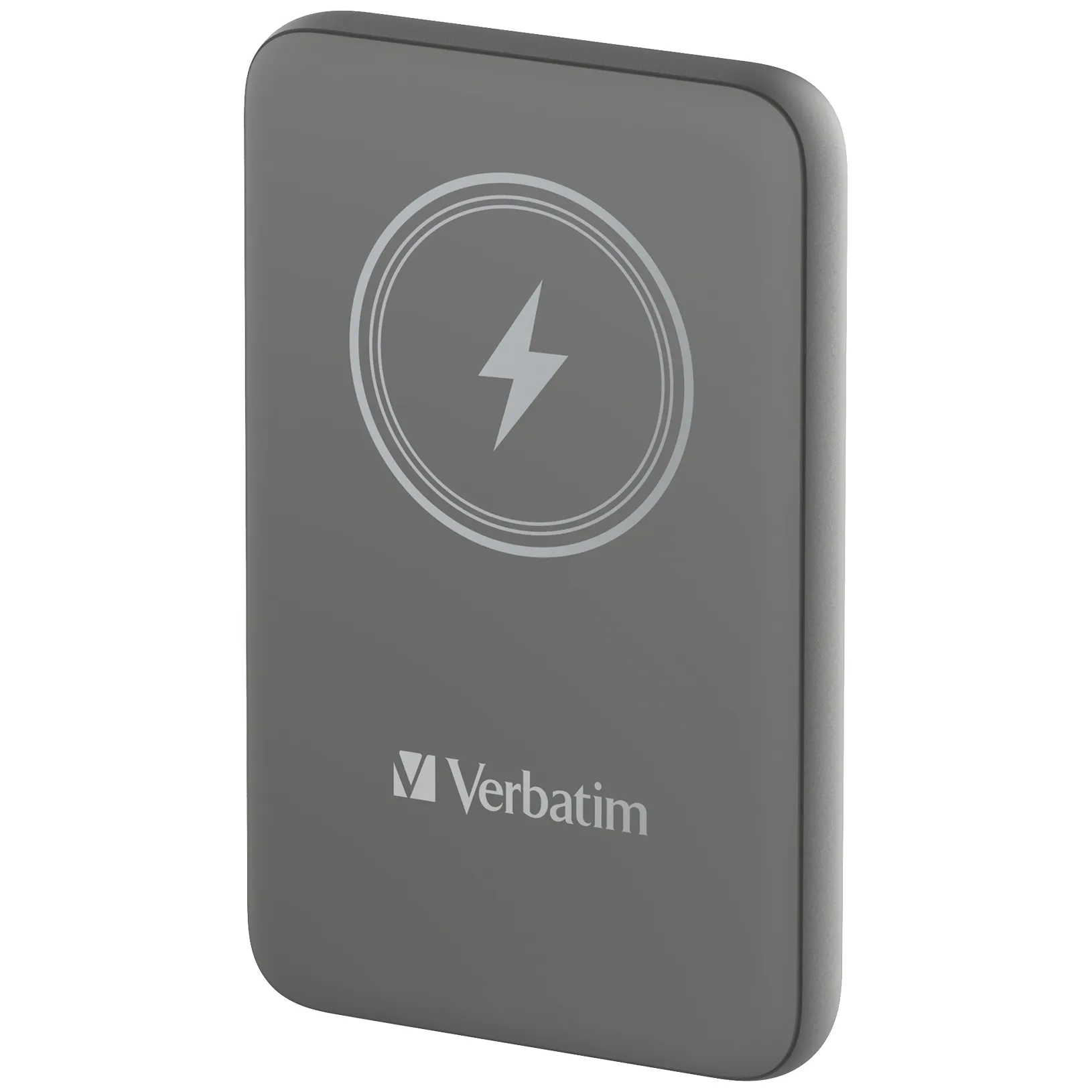 Verbatim Charge 'n' Go 10000mAh, 15W - magneettinen langaton varavirtalähde, Harmaa