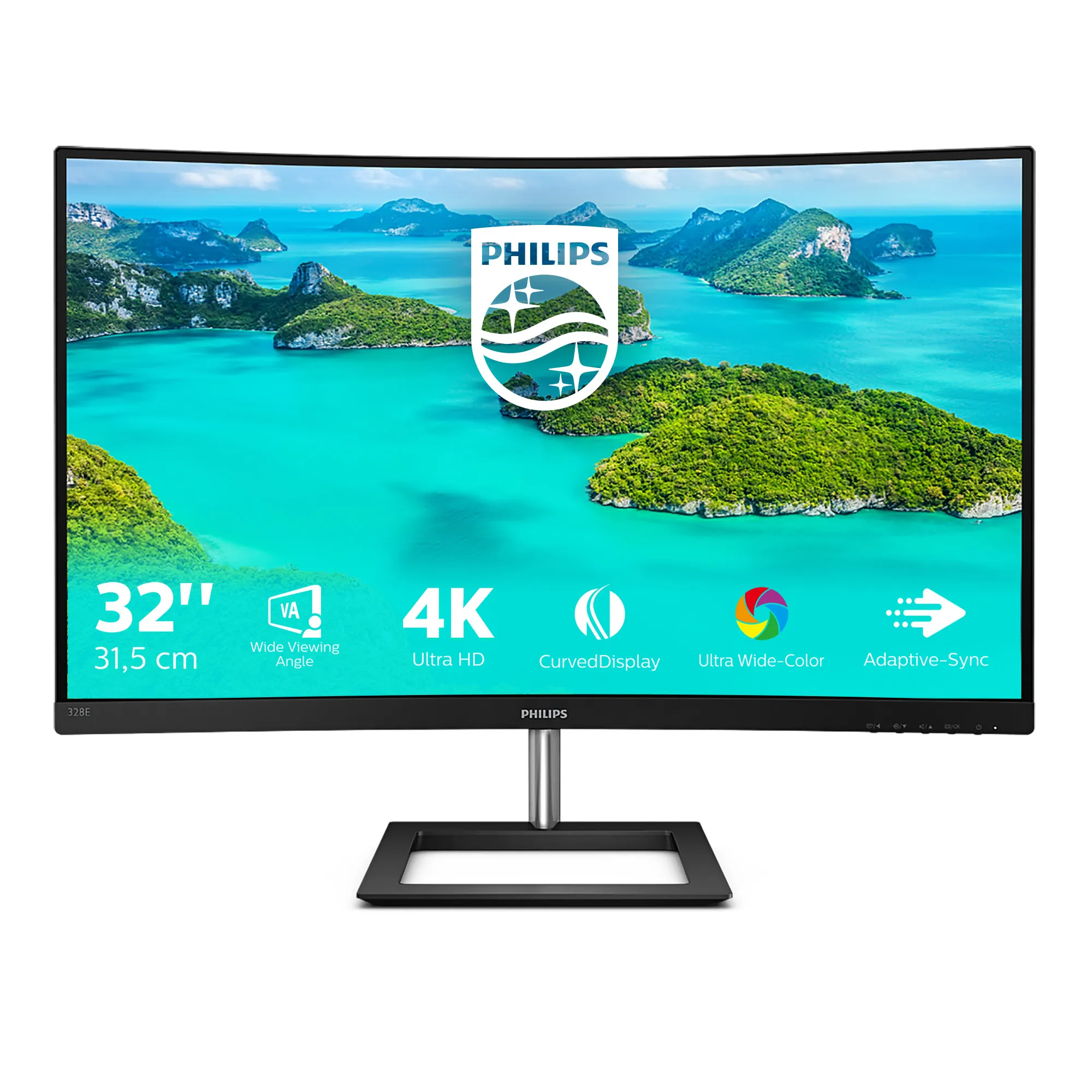 Philips E Line 328E1CA 32" 4K UHD, VA -kaareva näyttö