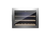 Caso WineSafe 18 EB Inox, Kompressori viininjäähdytin, Kiinteä, 18 pullo(a), 60 W, A, Hopea