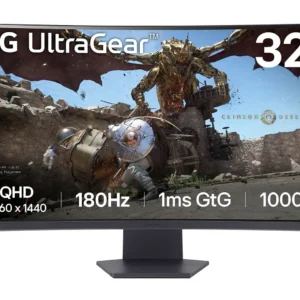 LG 32" UltraGear 32GS60QC-B QHD, VA -kaareva pelinäyttö