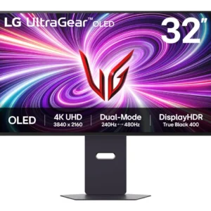 LG 32" 32GS95UV, 4K UHD, Dual-Mode 480hz/240hz, OLED -pelinäyttö