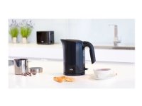 Braun PurEase WK 3000 WH, 1 L, 2200 W, Musta, Veden tason ilmaisin, Suodatus