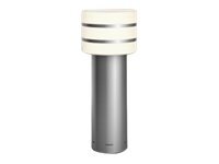 Philips Hue, valkoinen Tuar Outdoor -jalustavalaisin, Älykäs jalkalamppu, Ruostumaton teräs, LED, E27, Lämmin valkoinen, 2700 K