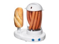 Clatronic HA-HOTDOG-13, Hot dog höyrytin, Muovi, Ruostumaton teräs, Valkoinen, 14 kpl, 350 W, 230 V