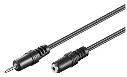 MicroConnect  2.5mm – 2.5mm -adapteri, Musta